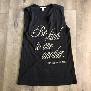 Be Kind To one another Sleeveless Tank Size: S